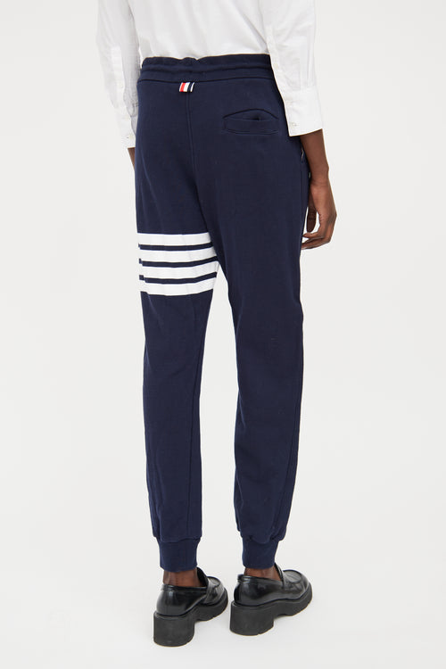 Thom Browne Navy Loopback 4Bar  Jogger