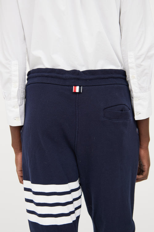 Thom Browne Navy Loopback 4Bar  Jogger