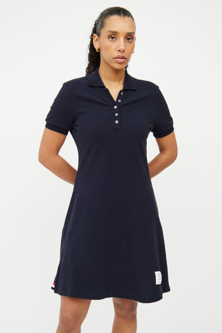 Thom Browne Navy Cotton Tennis Dress