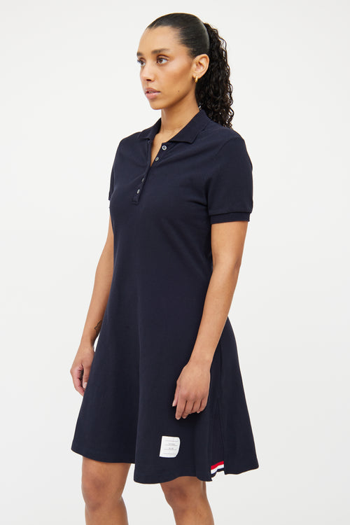 Thom Browne Navy Cotton Tennis Dress