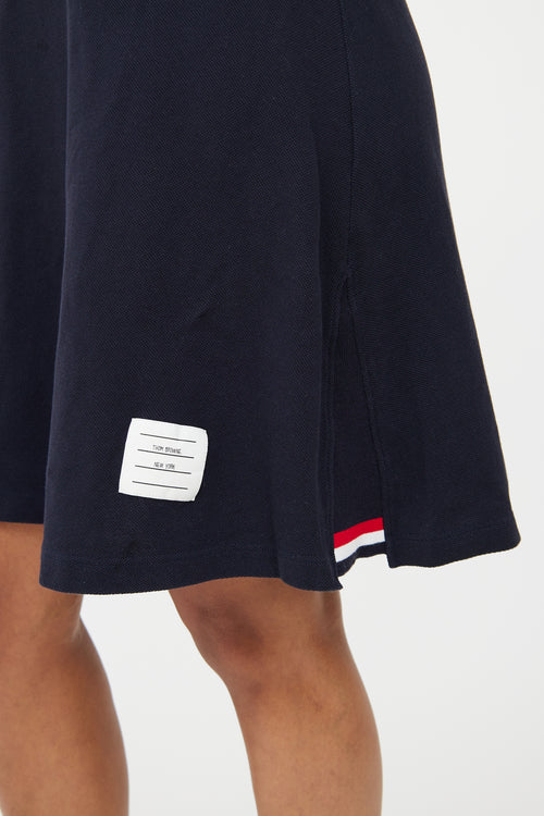 Thom Browne Navy Cotton Tennis Dress