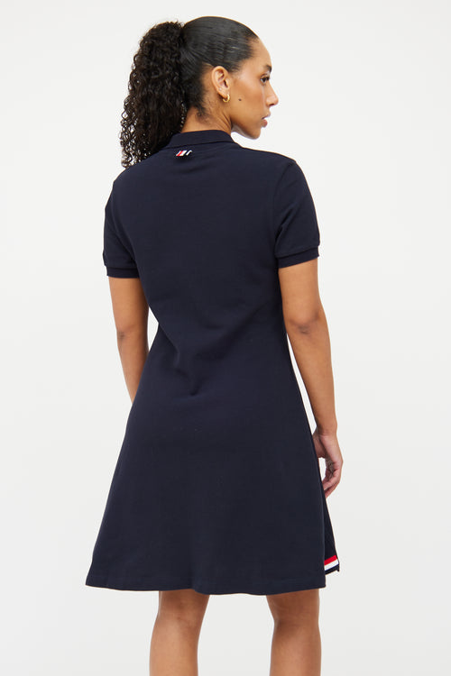 Thom Browne Navy Cotton Tennis Dress