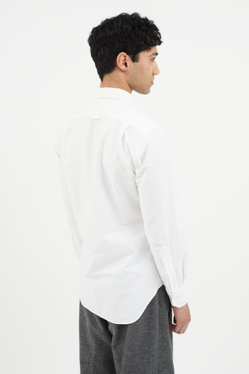 Thom Browne White Cotton Oxford Shirt