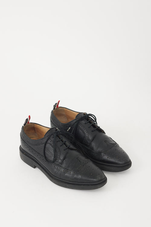 Thom Browne Black Leather Longwing Brogue