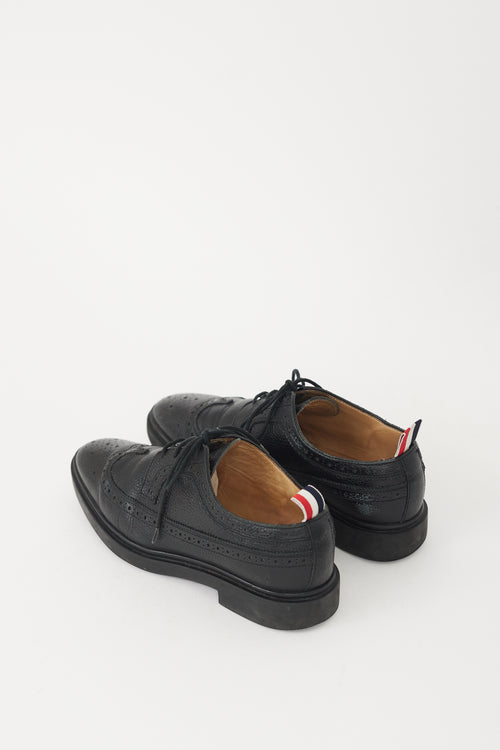 Thom Browne Black Leather Longwing Brogue