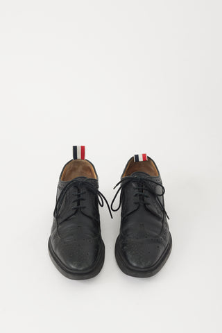 Thom Browne Black Leather Longwing Brogue