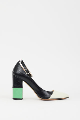 Thom Browne Multicolour Pebbled Leather Cutout Heel