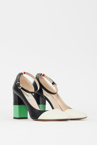 Thom Browne Multicolour Pebbled Leather Cutout Heel