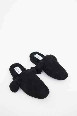 Thom Browne Black Suede Hector Slipper