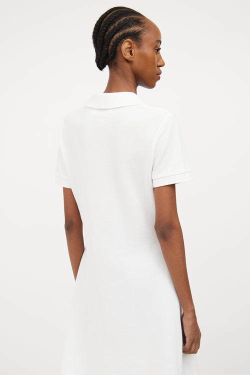 White 
Multicolour Polo Dress