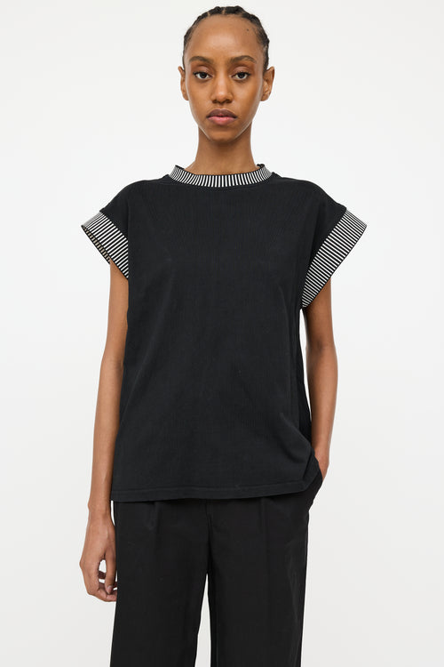 Thom Browne Black 
White Striped Top