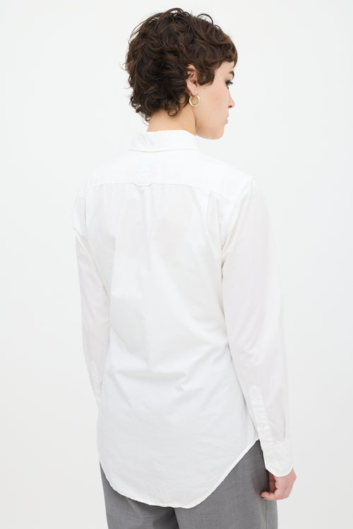 Thom Browne White One Pocket Shirt