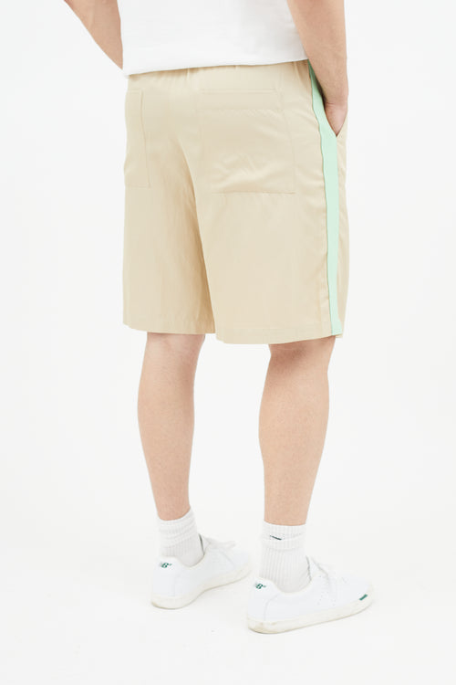 Tibi Beige 
Green Wide Leg Short