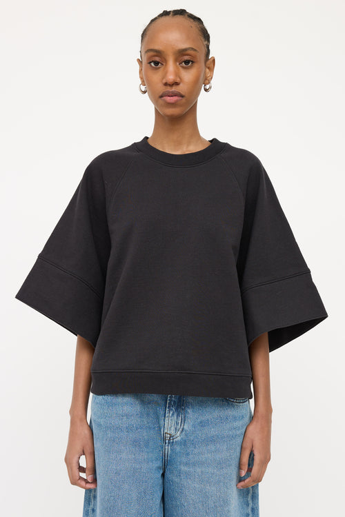 Tibi Black O-Ring Sweatshirt