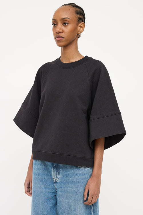 Tibi Black O-Ring Sweatshirt