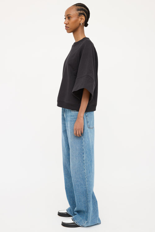 Tibi Black O-Ring Sweatshirt