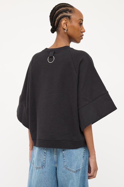 Tibi Black O-Ring Sweatshirt