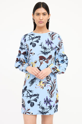 Tibi Silk Pattern Midi Dress