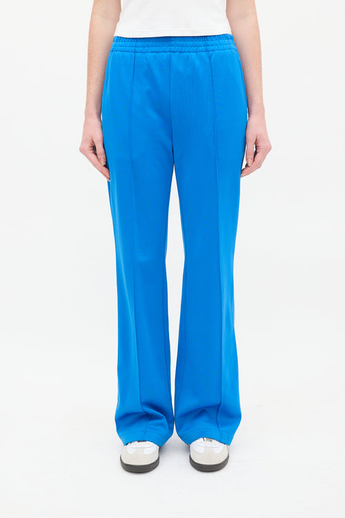 Tibi Blue Nylon 
Cotton Pintuck Lounge Pant