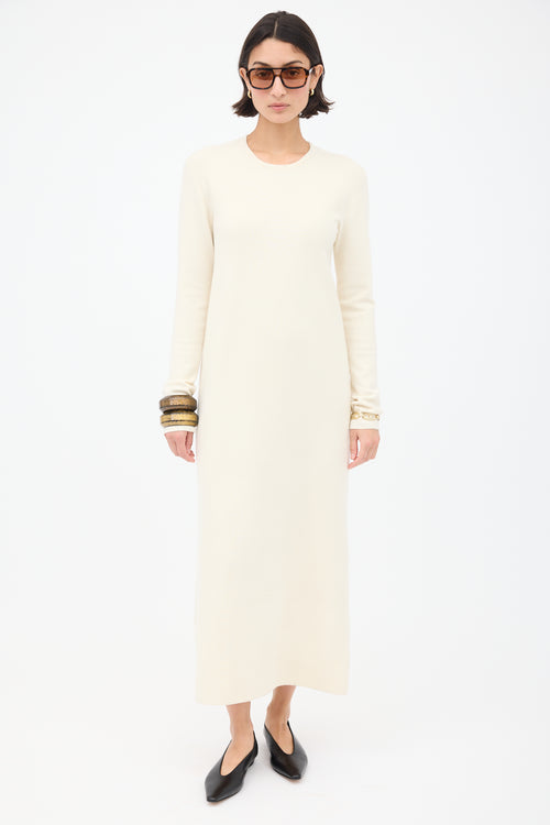 Tibi Cream Cashmere Sweater Dress