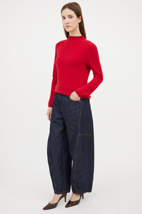 Tibi Dark Wash Sid Twisted Jeans