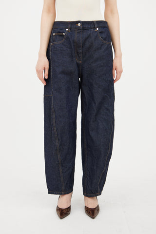 Tibi Dark Wash Sid Twisted Jeans