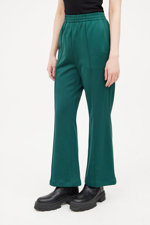 Tibi Green Wide Leg Lounge Pant