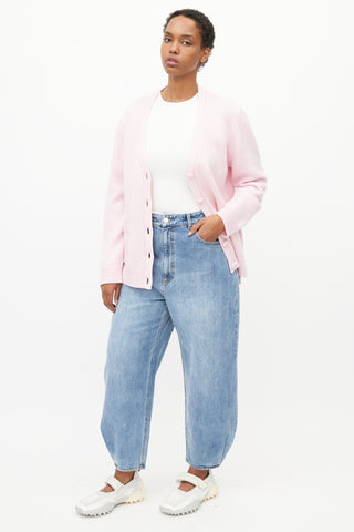 Tibi Light Wash Blue Balloon Jeans