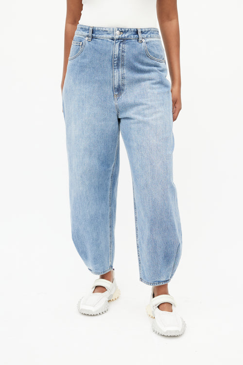 Tibi Light Wash Blue Balloon Jeans