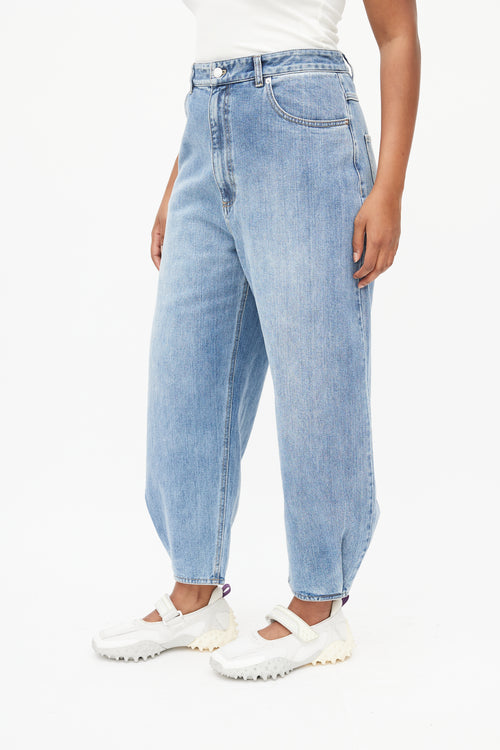 Tibi Light Wash Blue Balloon Jeans