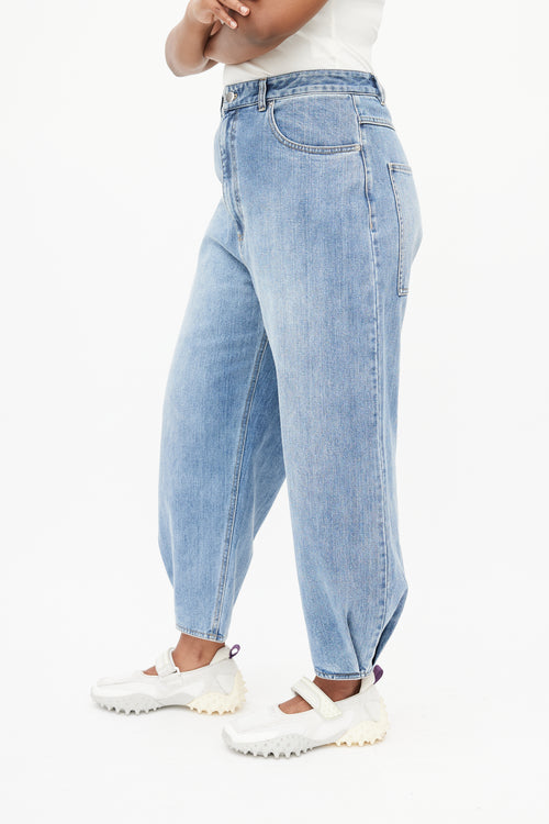 Tibi Light Wash Blue Balloon Jeans