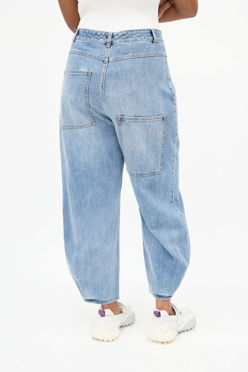 Tibi Light Wash Blue Balloon Jeans