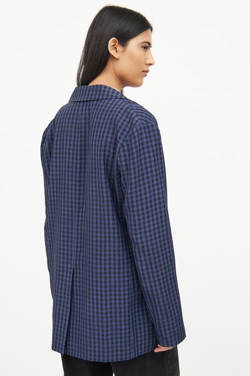 Tibi Navy 
Black Check Blazer