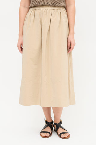 Tibi Nylon Midi Skirt