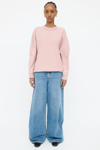 Tibi Pink O-Ring Sweatshirt