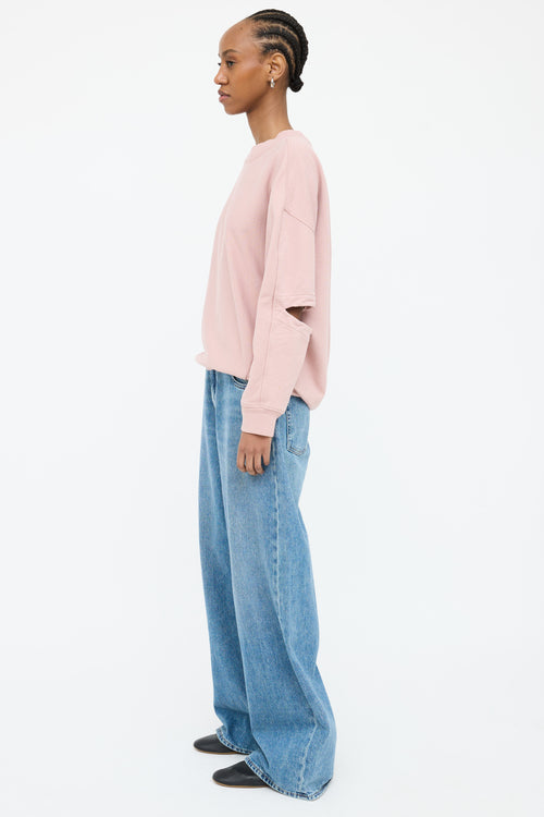 Tibi Pink O-Ring Sweatshirt