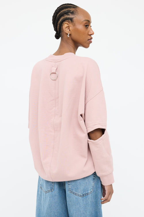 Tibi Pink O-Ring Sweatshirt