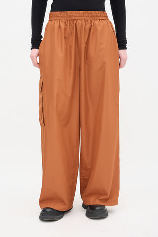 Tibi Sienna Brown Nylon Sporty Pant