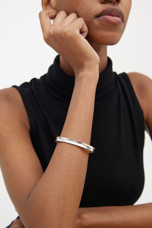 Sterling Silver Wide Cuff Bracelet