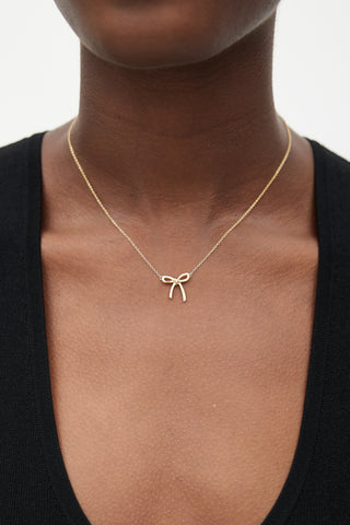 Tiffany 
Co. 18k Gold Bow Necklace