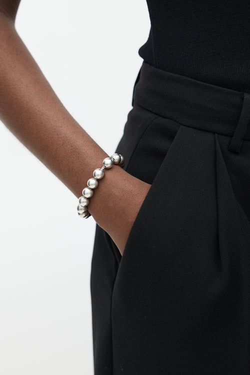 Tiffany 
Co. Sterling Silver HardWear Ball Bracelet