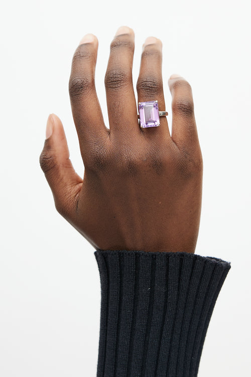 Tiffany 
Co. Silver 
Purple Amethyst Ring