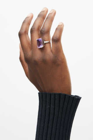 Tiffany 
Co. Silver 
Purple Gemstone Ring