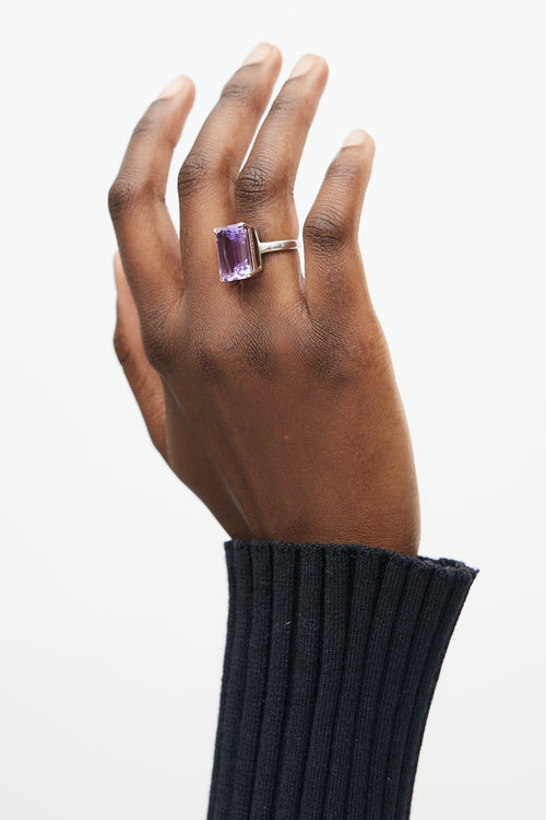 Tiffany 
Co. Silver 
Purple Amethyst Ring