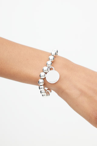 Tiffany 
Co. Sterling Silver HardWear Ball Tag Bracelet