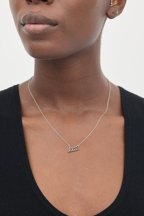 Tiffany 
Co. X Paloma
s Graffiti Sterling Silver Kiss Necklace