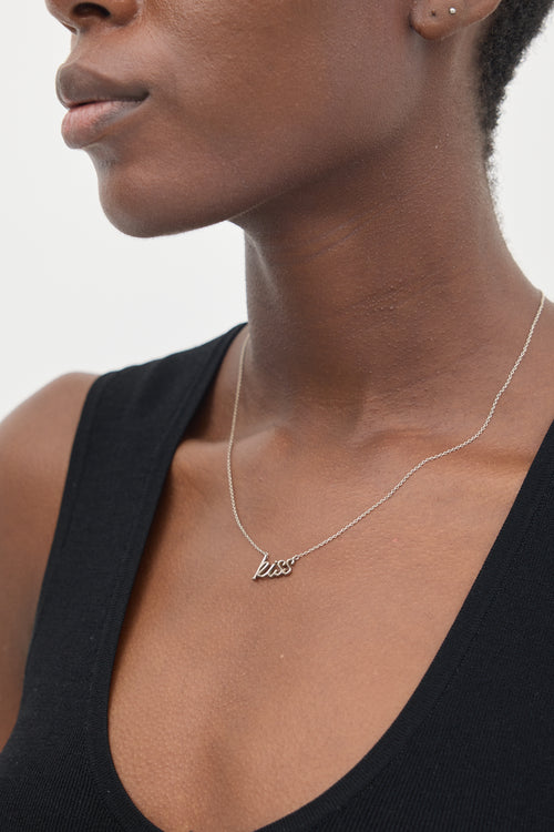 Tiffany 
Co. X Paloma
s Graffiti Sterling Silver Kiss Necklace