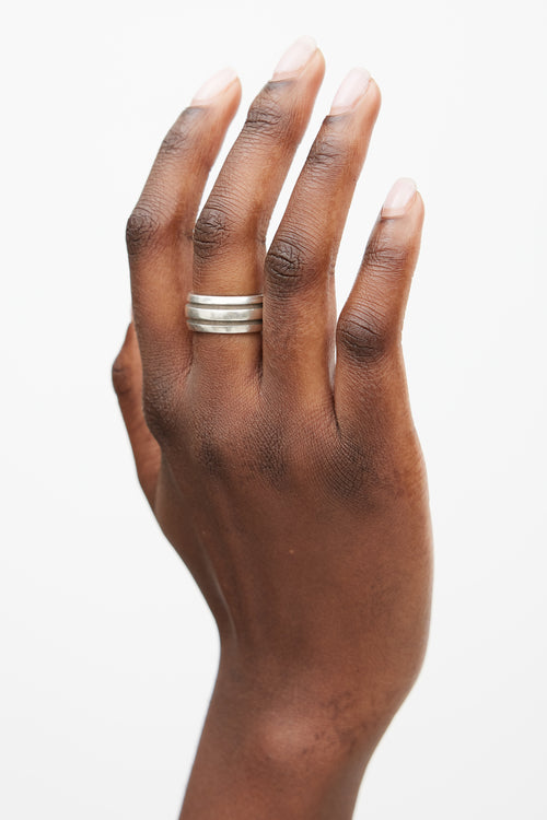 Tiffany 
Co. Silver Stripe Ring