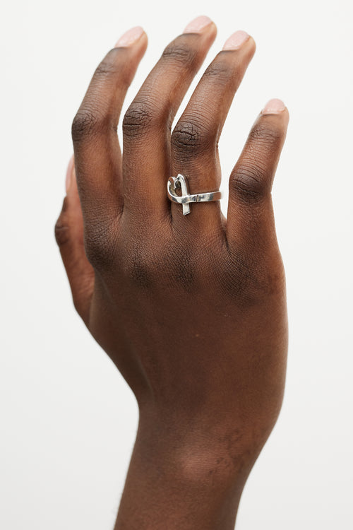 Tiffany 
Co. x Paloma Picasso Silver Loving Heart Ring