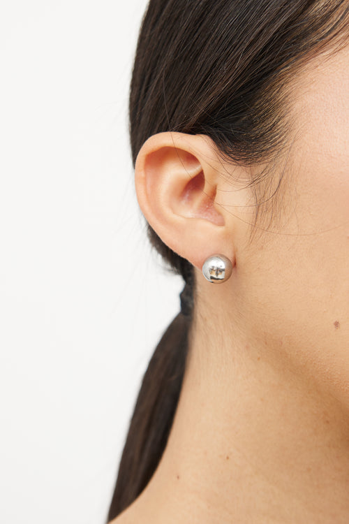 Sterling Silver Hardware Ball Stud Earring